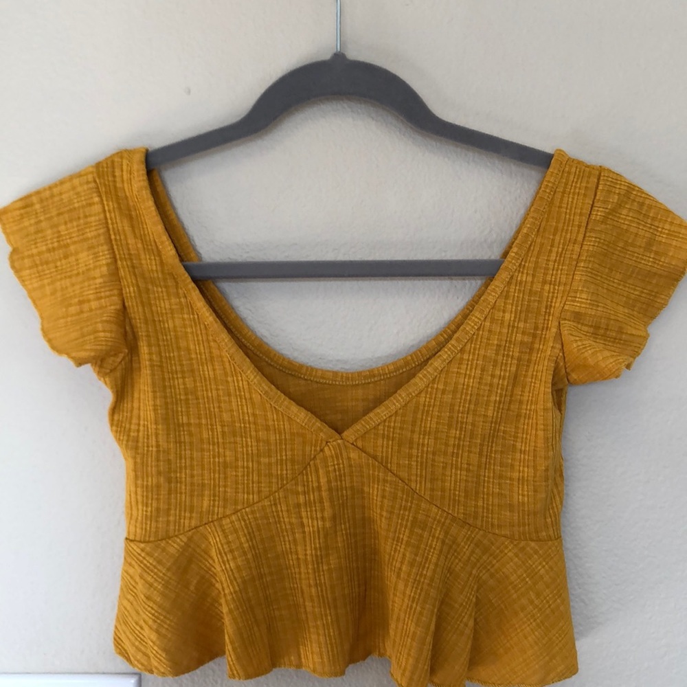 Yellow crop top